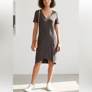 Dolan Left Coast Collection | Anthropologie Dark Gray Cupro Dress